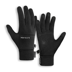 SUN GLADE 冬季跑步防寒手套, 黑色, 1套