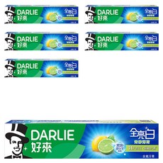 DARLIE 好來 全亮白青檸薄荷牙膏, 14天亮白牙齒, 微晶隔離, SWA因子, 140g, 6條