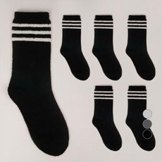 No Design 男式長頸三條紋睡襪 6 件套