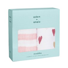 aden anais 經典多功能包巾 100% 純棉紗布 120cm x 120cm 2入