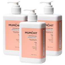 멈칫 약산성 바디워시 마시멜로우 피치, 400ml, 3개