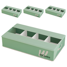 小麥購物 可折疊沙發床底收納盒 L2371, 淺綠色, 4個