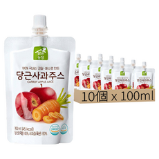 Pure Farm 蘋果胡蘿蔔汁, 10包, 100ml