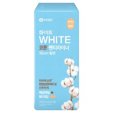 화이트 코튼 팬티라이너, 일반, 90개입, 1개