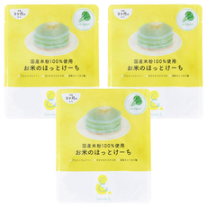 Smile& SOOOOOS. 寶寶鬆餅粉，9個月以上寶寶適用，國產米粉100%使用，無添加香料、著色劑、保存料, 小松菜風味, 100g, 3包