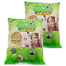 Wood Cat Litter 環保松木砂/貓砂 QP-WD-01 貓兔小動物適用, 8L, 2包, 松木