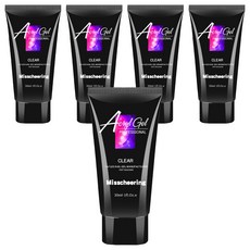 미스치어링 손톱 연장 재료 베이직 폴리젤, 01번 클리어, 5개