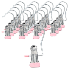 美得像專櫃 不鏽鋼掛勾夾 20個入, 顏色隨機, 1組