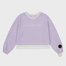 POLHAM 女童雙面針織半寬鬆 V 領運動衫 PKE3TR2010