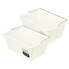 KEYTOSS 詰朵斯 手提收納籃, 白色, 2個