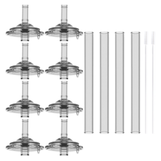Bebelock 替換矽膠吸嘴 4入+替換吸管 2入+吸管清潔刷組, 單色, 2組