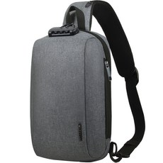 MARCO POLO 密碼鎖斜背包 MP3036, 灰色的