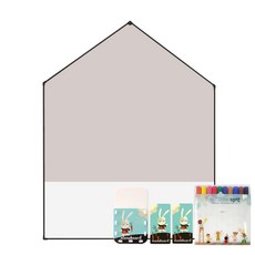 맘스보드 제제하우스애드블랙 자석보드 + 베이직 3종 세트 클레버래빗, 비비그레이, 1개