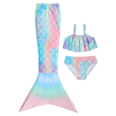 愛北鼻之家 美人魚泳衣3件組