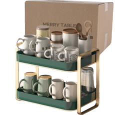 MerryTable 廚房感性碗盤瀝水架, 現代綠, 1個