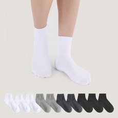 가나양말 여성용 두겹 심플 단목 양말 10켤레 세트 200N