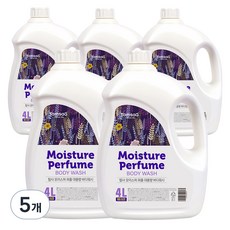 탐사 모이스처 퍼퓸 대용량 바디워시, 4L, 5개