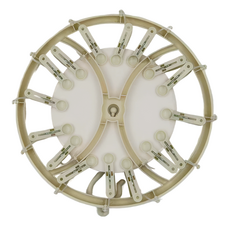 KEYTOSS 詰朵斯 日式折合曬衣架 丸型16夾 360°旋轉 省力防滑 雙倍力夾口, 粉色, 1個