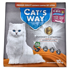 CAT'S WAY 貓趣味 天然礦物貓砂 超低粉塵 瞬間凝結, 嬰兒清香, 10kg, 1袋