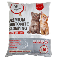 SINOFIZ 中諾 Rose 貓砂 大圓球 優質膨潤土 強力結塊 超強吸收力 低粉塵 100%天然, 玫瑰香, 10L, 1袋