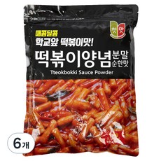 첫맛 떡볶이 양념 분말 순한맛, 1kg, 6개
