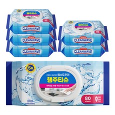 cleanWAVE 清潔幫手 抹布濕紙巾 掀蓋式, 80入, 6個