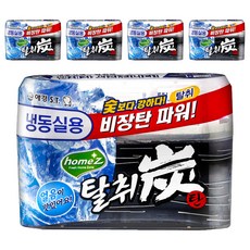 AEKYUNG 愛敬 Homez 冷凍庫用備長炭除臭盒, 強效除臭，冷凍庫空間利用, 70g, 5盒