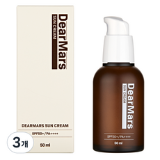DEARMARS 男性用無泛白防曬乳 SPF50+ PA++++, 50ml, 3個