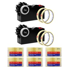 모텍스 테이프커터기 icut 8F + 테이프 12p, 블랙, 2세트