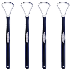 Dewytree 簡約矽膠舌苔清潔刷 黑白色, 4個