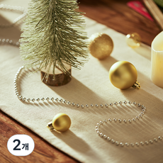 크리스마스 비즈 체인 트리장식 다용도 데코, 실버, 5m, 2개