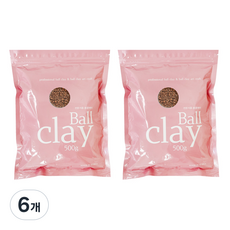 전문가용 볼클레이 500g, 6개, 갈색