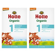 홀레 유기농 분유 1단계 0~6개월, 500g, 2개