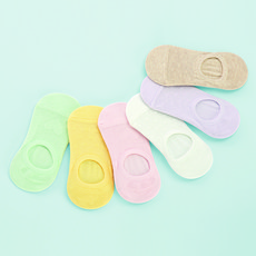 SAESILRO 兒童荷葉邊網紗防滑脫船型襪6件組