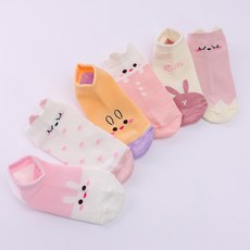 새실로 여아용 로라 스니커즈 양말 6켤레 세트