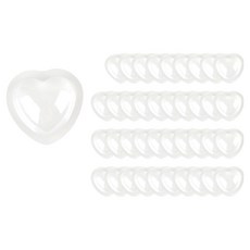 유니아트 대용량 반구 하트 소, 투명, 40개