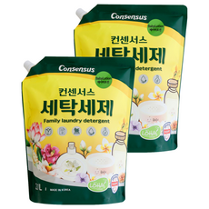 컨센서스 세탁세제 리필 베이비로션, 2.1L, 2개