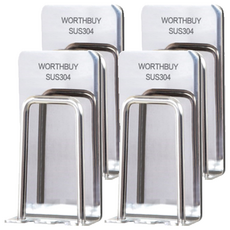 不鏽鋼杯架牙刷架 2孔, 銀色, 4個