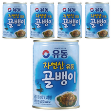 유동 자연산 골뱅이 통조림, 300g, 5개