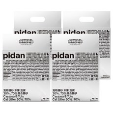 pidan 寵物木薯豆腐混合貓砂, 2.4kg, 4包, 無香