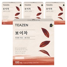 티젠 보이차 티백, 700mg, 100개입, 4개