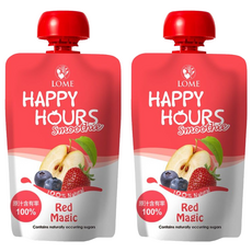 HAPPY HOURS 生機纖果飲 蘋果+藍莓+草莓, 100g, 2包
