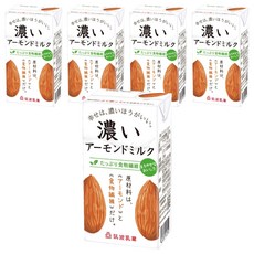 TSUKUBA 筑波乳業 香濃杏仁飲 無糖, 5個, 125ml