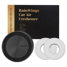 RAIN WINGS 車用芳香劑 黑色主體 + Air Scent Ring 2入組, 1套, 茉莉