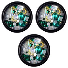 Seller 寶石珠寶美甲飾品套組, 綠色, 3個