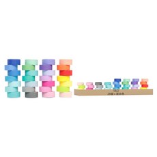 S&Q 素色裝飾和紙膠帶 15mm x 5m 混合色 28入, 28個, 多色