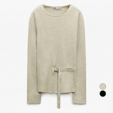 미쏘 여성용 허리 스트랩 풀오버 니트