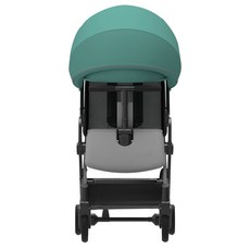 와이업 기내반입 지니 제로2 휴대용 유모차, 프레임(블랙), 시트(그레이), 캐노피(아쿠아)