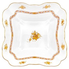 匈牙利 Herend 阿波尼方形深沙拉盤 255, 黃色, 1個