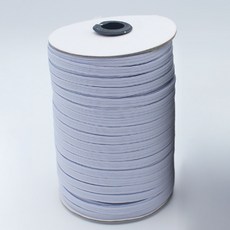 羅紋鬆緊帶捲 寬3mm x 200m, 白色, 1個